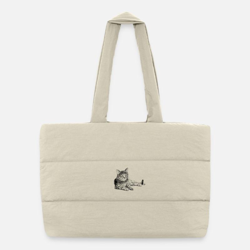 Cat Puffer Shopping Bag