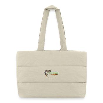fly fishing - Sac shopping matelassé - blanc naturel - Devant