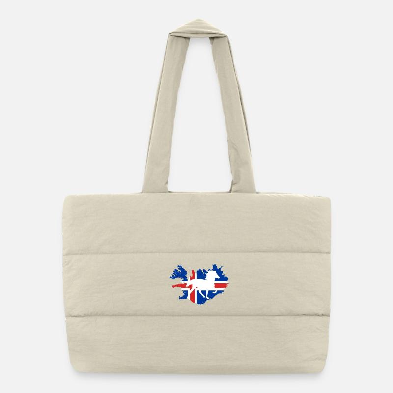 Islandpferd Flagge Isländer Reiten Geschenk Puffer-Einkaufstasche