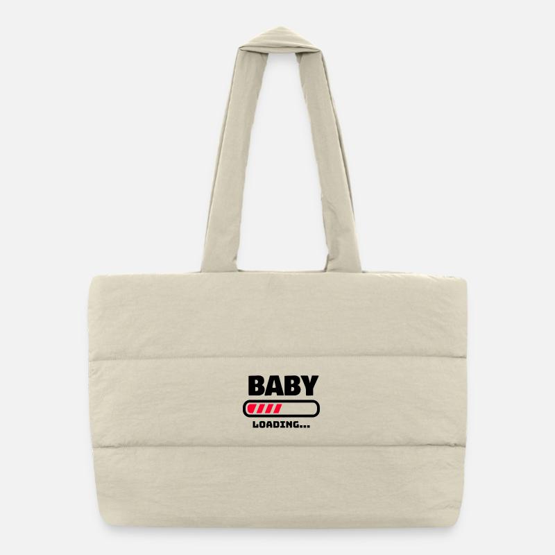 BABY LOADING LUSTIGE SCHWANGERSCHAFT GESCHENK IDEE Puffer-Einkaufstasche