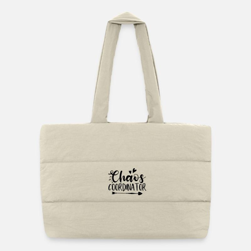 Chaos Coordinator Lustiger Spruch - Puffer-Einkaufstasche - Naturweiß