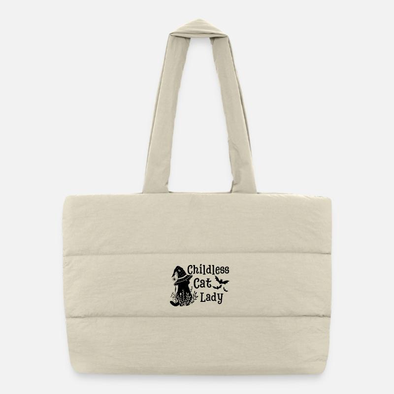 Childless Cat Lady Halloween Sac shopping matelassé