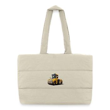 Road roller - Puffer Shopping Bag - natural - Front