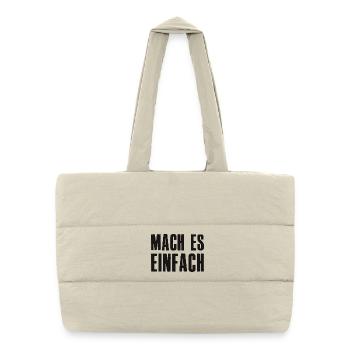 Mach es einfach Spruch Gründer Unternehmer - Puffer-Einkaufstasche - Naturweiß - Vorne