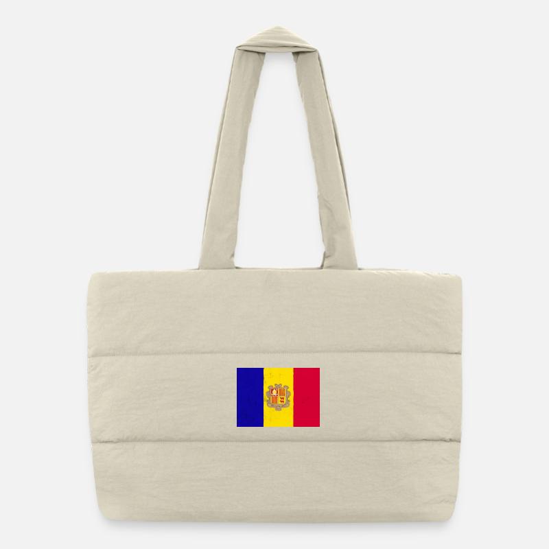 Drapeau de l’Andorre – symbole d’indépendance et de tradition Sac shopping matelassé