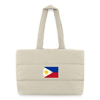 Le drapeau des Philippines – un symbole d’unité - Sac shopping matelassé - blanc naturel - Devant