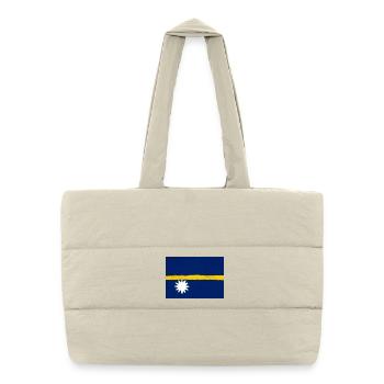 Drapeau de Nauru - Sac shopping matelassé - blanc naturel - Devant