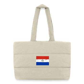 Flagge von Paraguay - Puffer-Einkaufstasche - Naturweiß - Vorne