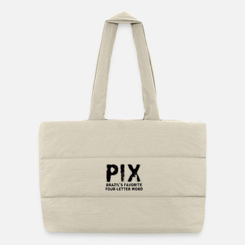 PIX - Mot de quatre lettres Sac shopping matelassé