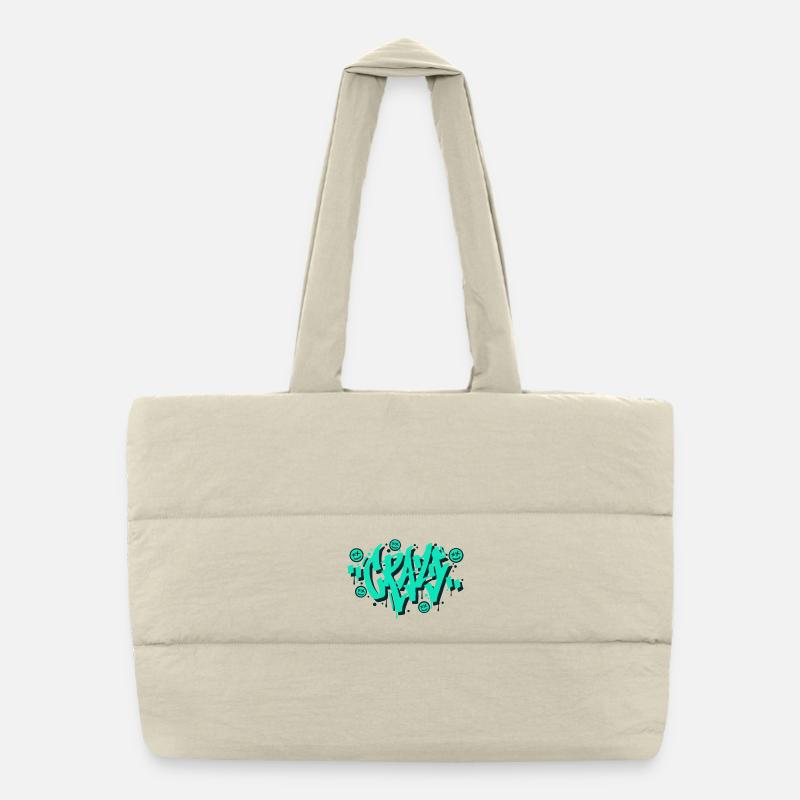 Verrücktes Graffiti-Buchstaben-Design Puffer-Einkaufstasche