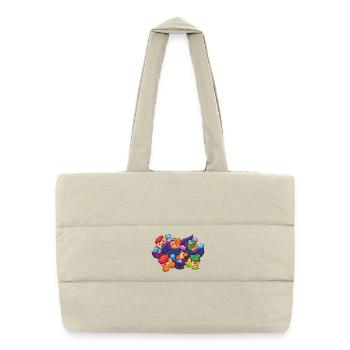 Dreamy knobs in autumn leaves - Puffer Shopping Bag - natural - Front