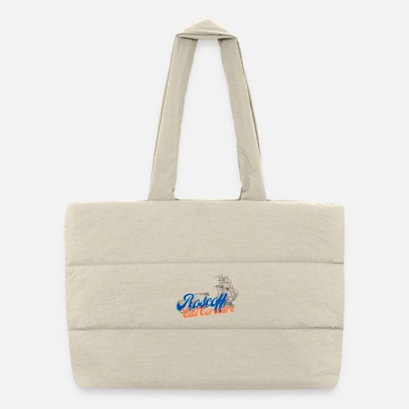 Roscoff Brittany Vintage Sailing Yachts Puffer Shopping Bag