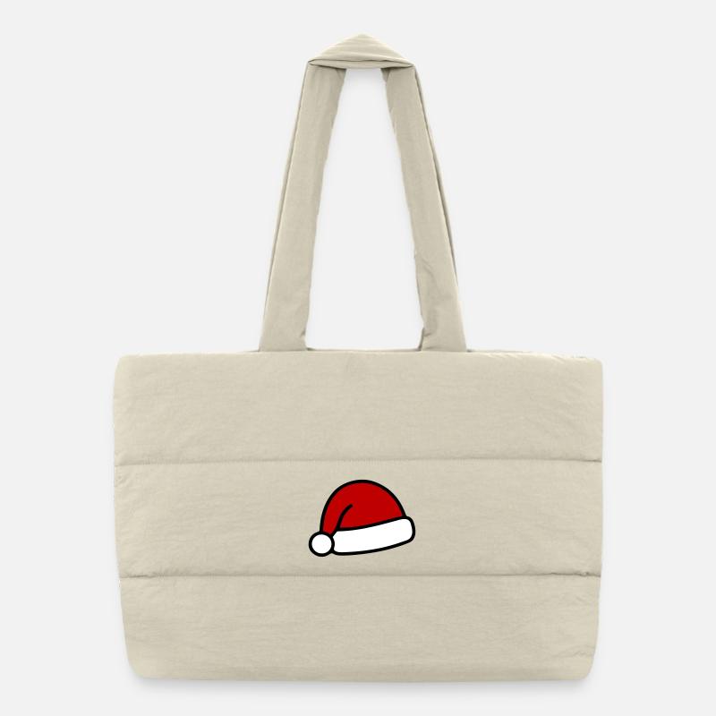 Chapeau du Père Noël Sac shopping matelassé