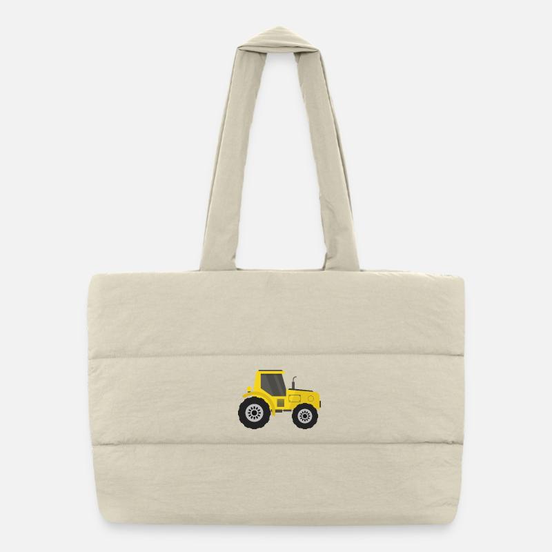 tractor Puffer Shopping Bag