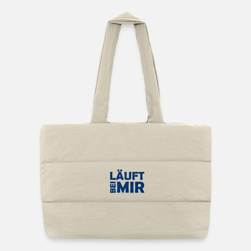 Il court avec moi - Belle expression - Course Sac shopping matelassé