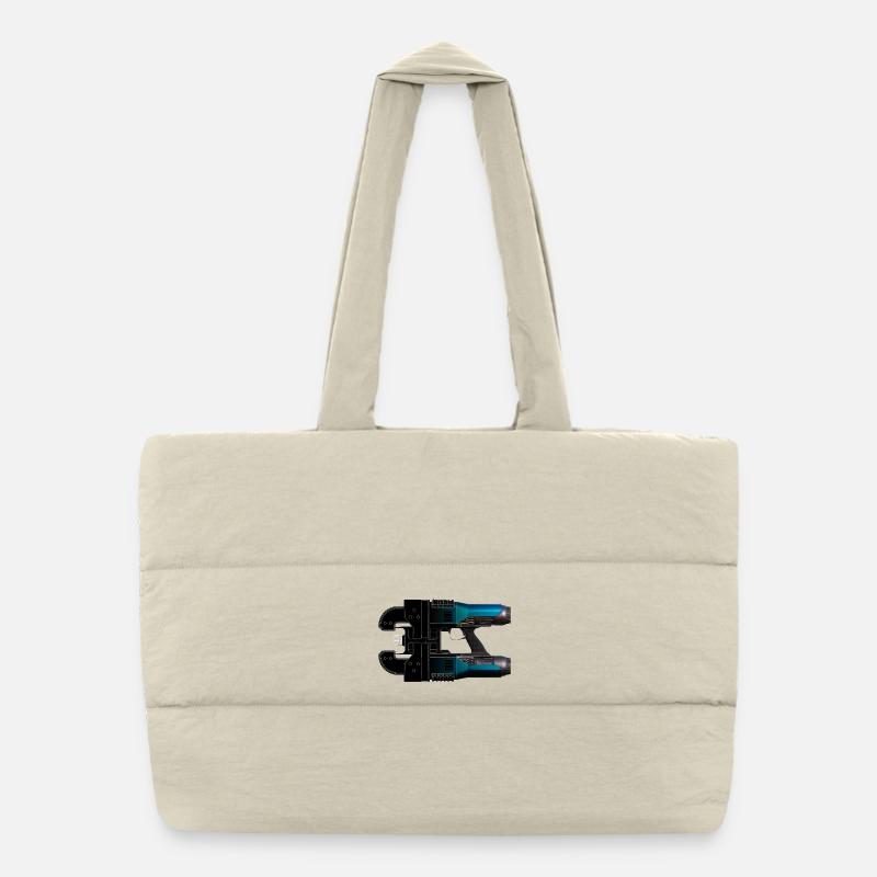 Space Drop Laser Cutter Puffer Shopping Bag