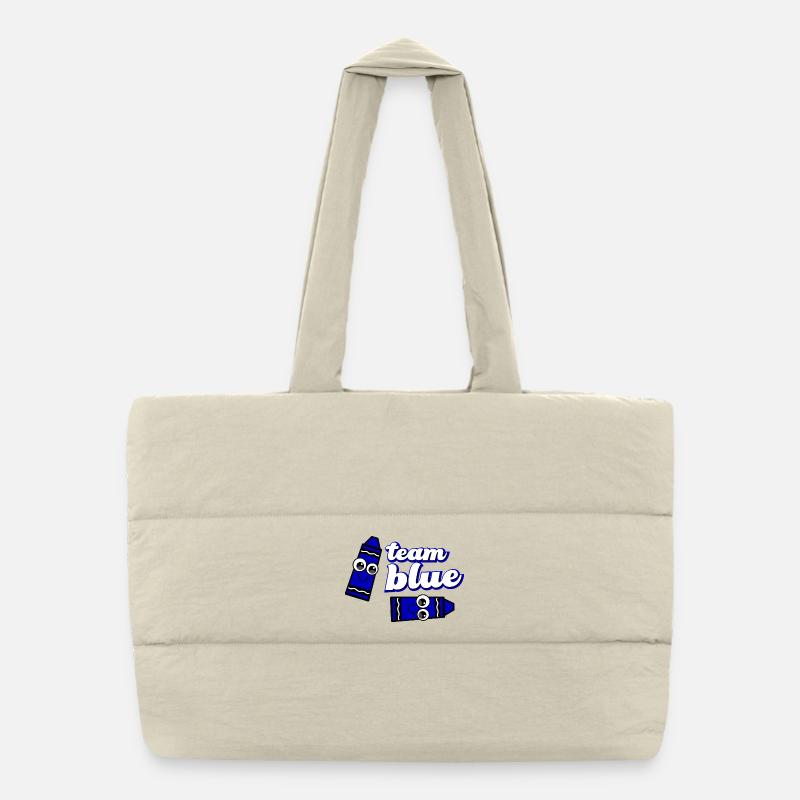 Équipe Bleu Crayon Drôle Sac shopping matelassé