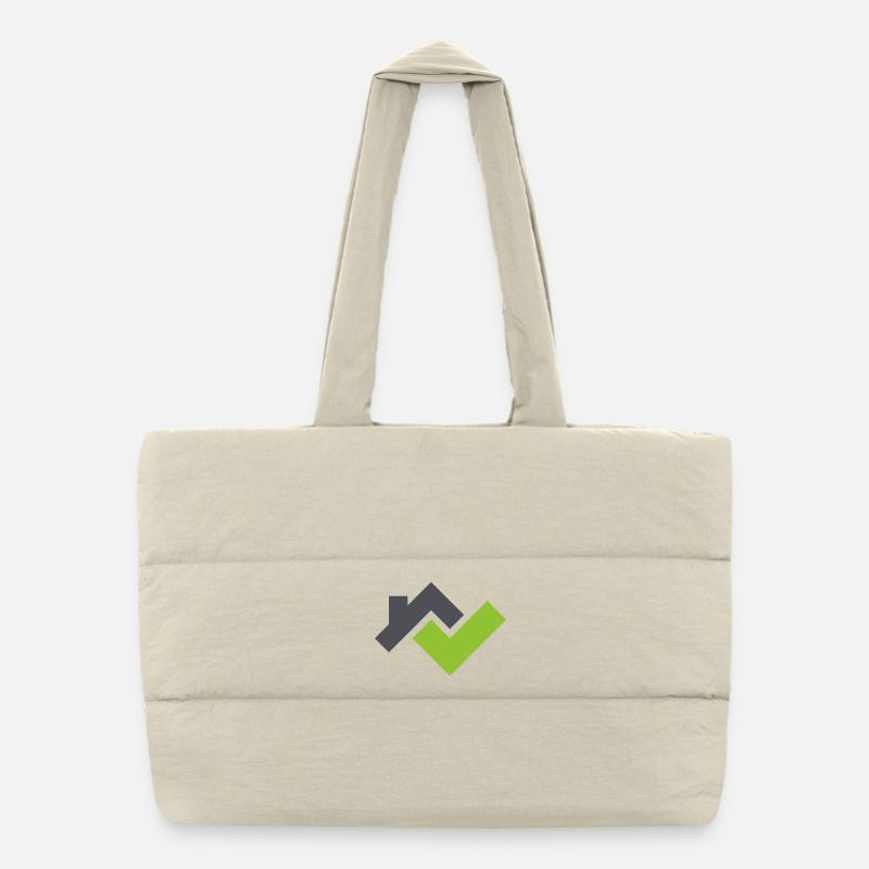 Logo for a roofer Puffer Shopping Bag