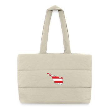City of Bremen - Contour with bacon flag - Puffer Shopping Bag - natural - Front