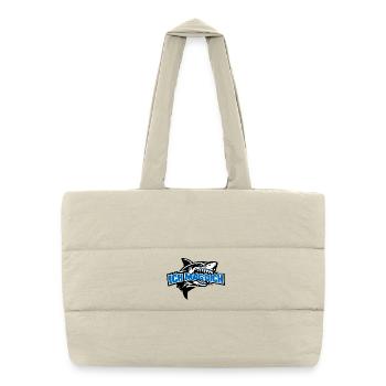 Ich Mag Dich Spruch im Haifisch-Design - Puffer-Einkaufstasche - Naturweiß - Vorne