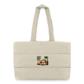 Sloth Mode Do Not Disturb - Puffer Shopping Bag - natural - Front