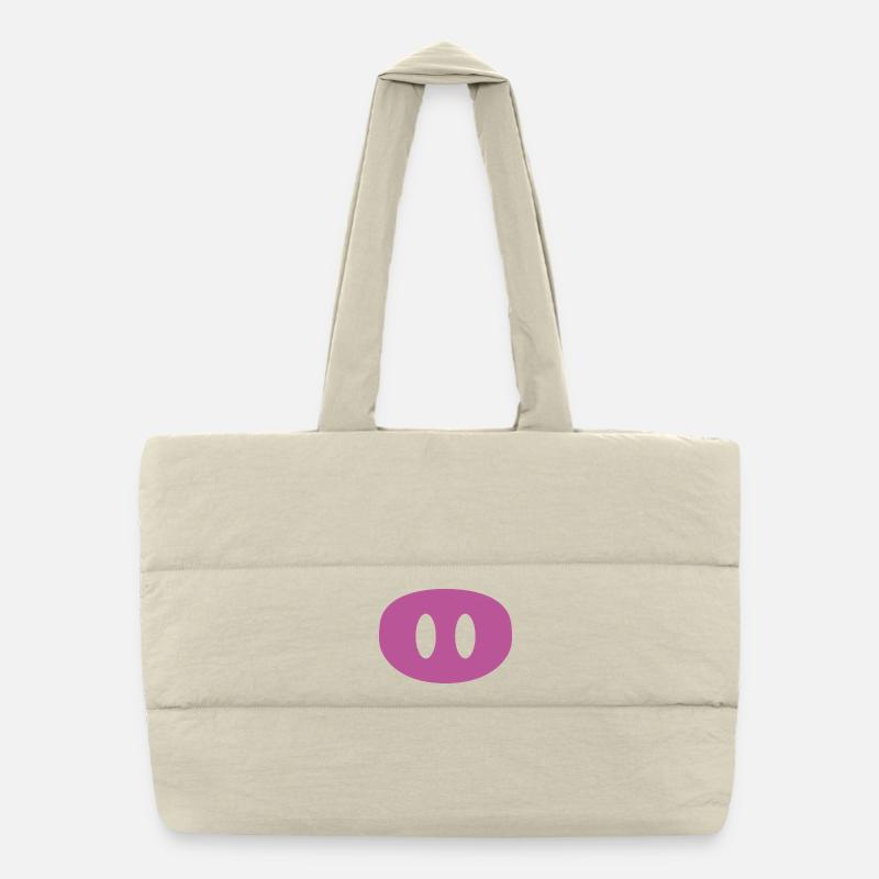 Pig snout Puffer Shopping Bag