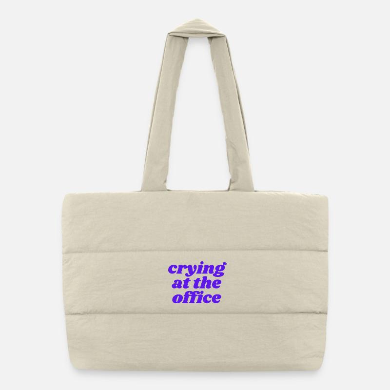 Pleurer au bureau Sac shopping matelassé