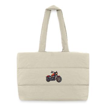 Motard - Sac shopping matelassé - blanc naturel - Devant