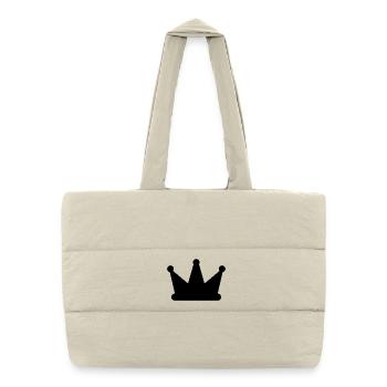 Couronne - Sac shopping matelassé - blanc naturel - Devant