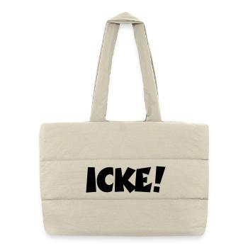 Lustige Berlinsprüche: ICKE! - Puffer-Einkaufstasche - Naturweiß - Vorne