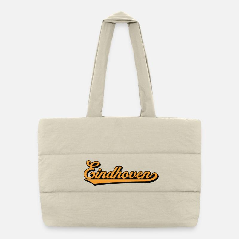 Eindhoven Retro Script Sac shopping matelassé