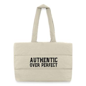 Authentic rather than perfect - Puffer Shopping Bag - natural - Front