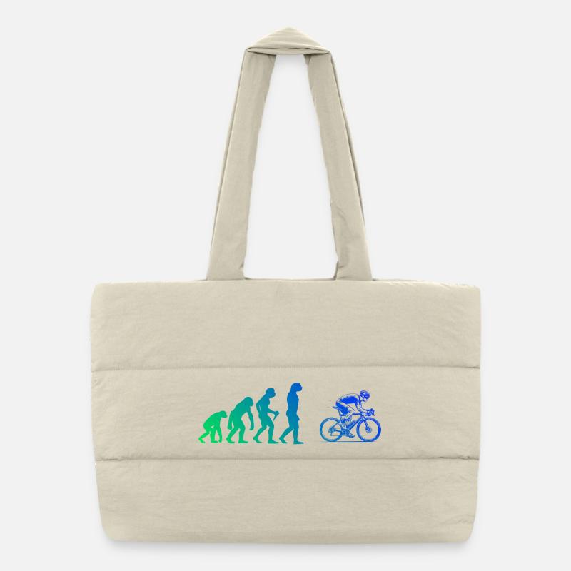 Motif minimaliste du vélo de route Sac shopping matelassé