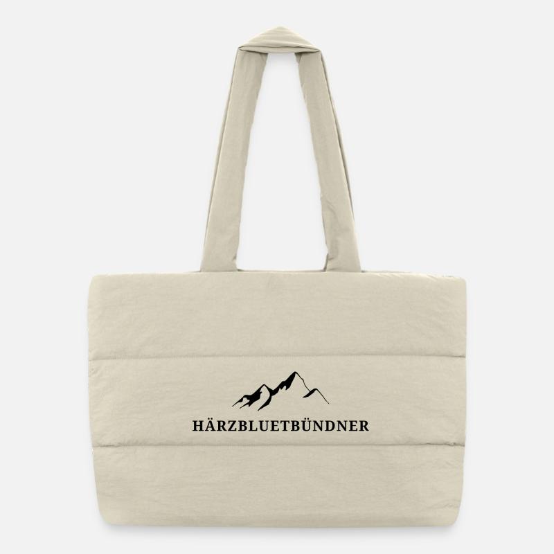 Härzbluetbündner, proud Graubünden native Puffer Shopping Bag