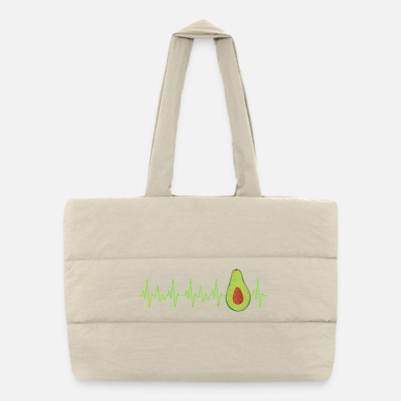 Avocado Heartbeat Avo Vegetarian Sac shopping matelassé
