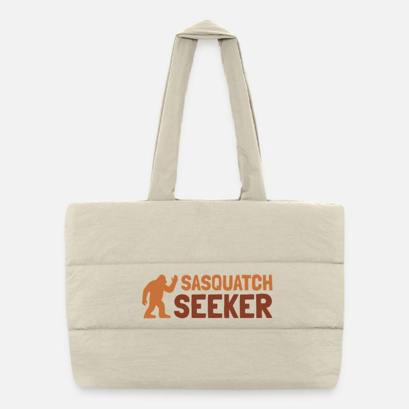 Sasquatch Seeker - Cryptides et Amoureux du Sasquatch Sac shopping matelassé