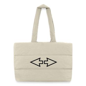 Flèches - Sac shopping matelassé - blanc naturel - Devant