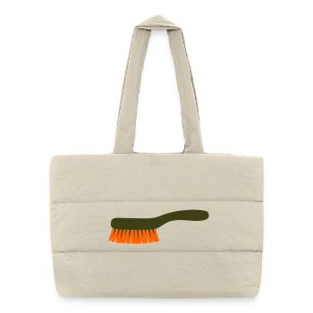 Mushroom Brush Tool Collector - Puffer Shopping Bag - natural - Front
