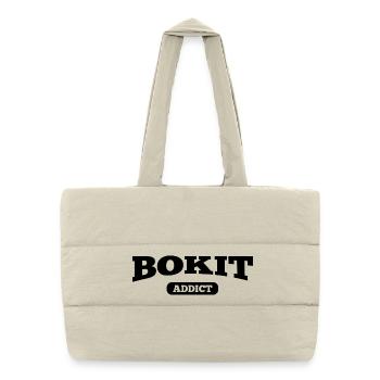 T-shirt Guadeloupe Humour - "Bokit Addict" - Puffer Shopping Bag - natural - Front