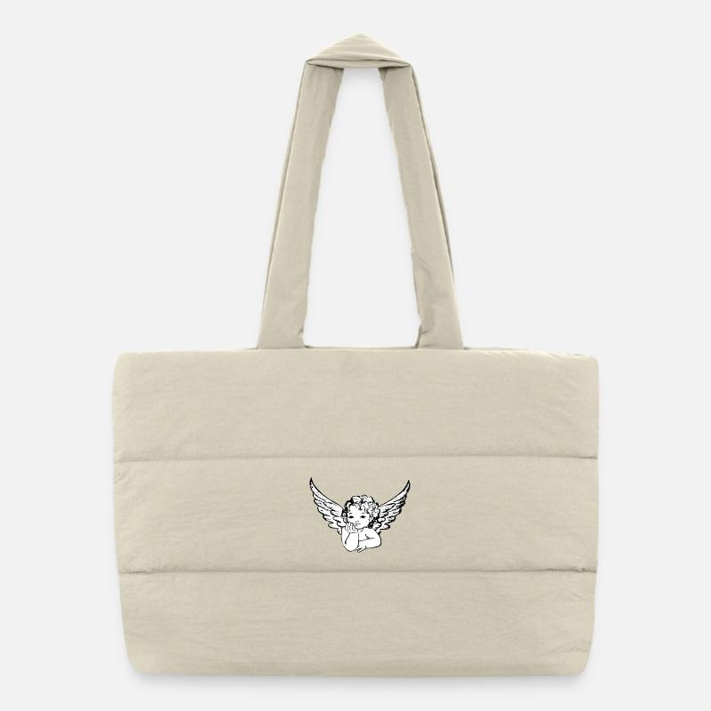 Ange avec des ailes - Sac shopping matelassé - blanc naturel
