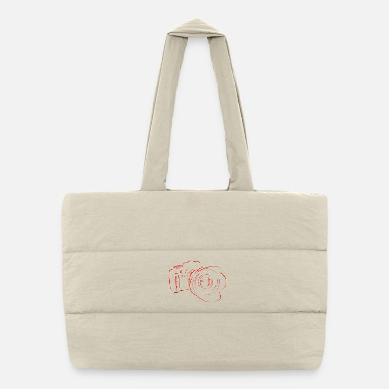 camera Puffer Shopping Bag