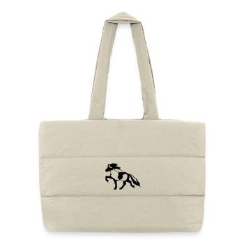Icelandic Horse Tick 7, Pinto Riding Icelandic - Puffer Shopping Bag - natural - Front