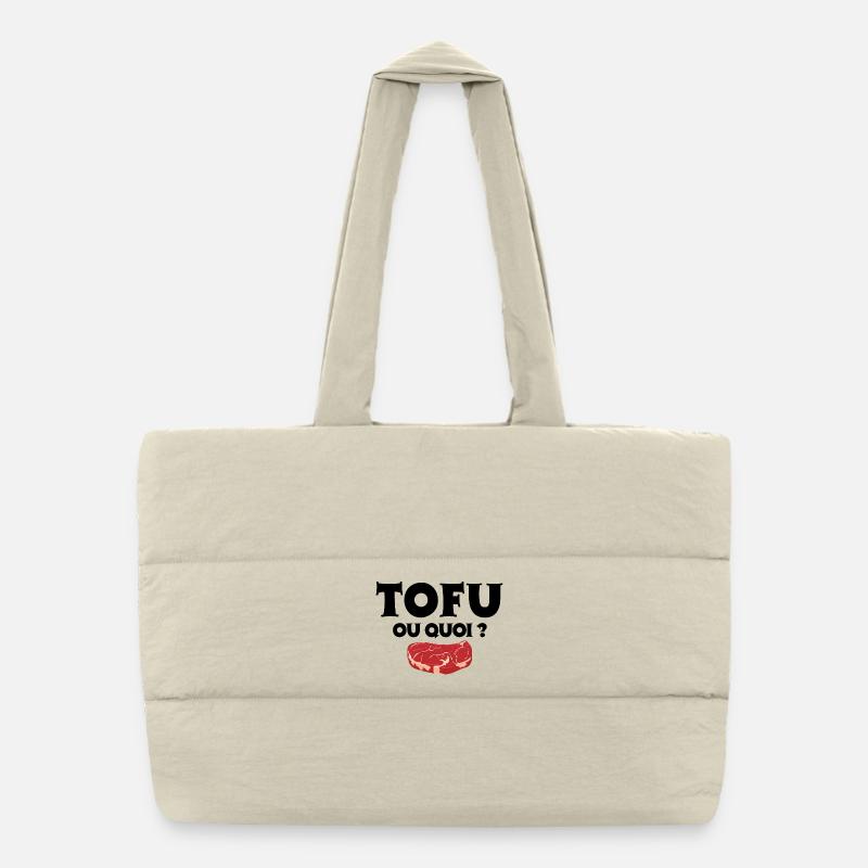 vegetarian, vegan, tofu Puffer Shopping Bag
