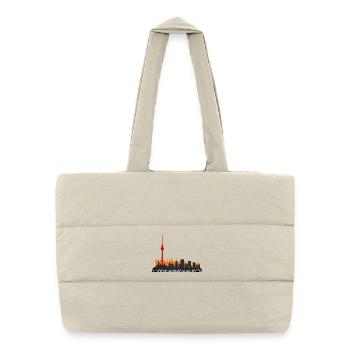 Blödmannshausen – Berlin Lustiger Spruch Geschenk - Gesteppte Shopping Bag - Naturweiß - Vorne