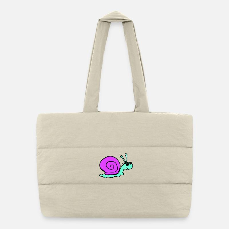 Snail Sunglasses Cool Black Glasses Smile Puffer Shopping Bag