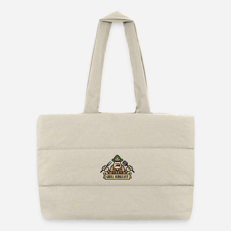 Grill Sergeant (Grillen / BBQ / Barbecue) Puffer-Einkaufstasche