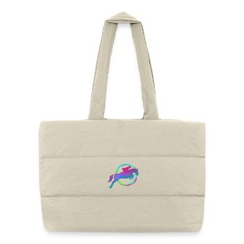 équitation - Sac shopping matelassé - blanc naturel - Devant