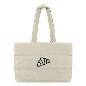 croissant - Sac shopping matelassé - blanc naturel - Devant