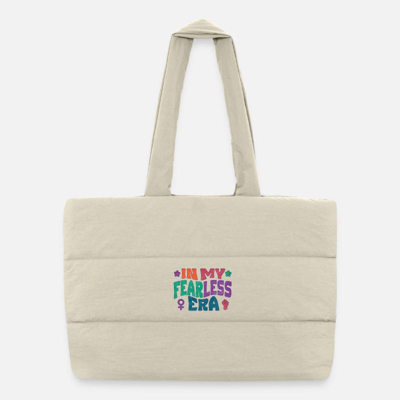 À mon époque sans peur Sac shopping matelassé