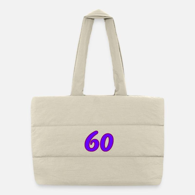 60. 60 ANS. 60e ANNIVERSAIRE. ANNIVERSAIRE 60 ANS. Sac shopping matelassé
